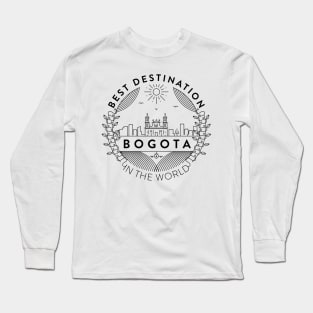 Bogota Minimal Badge Design Long Sleeve T-Shirt